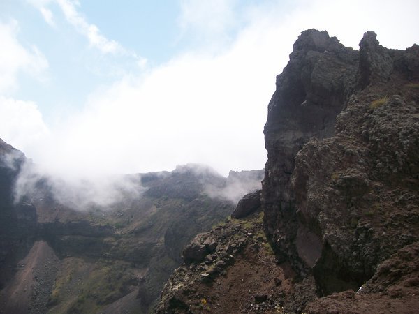 Crater on top of Mt. Vesuvius