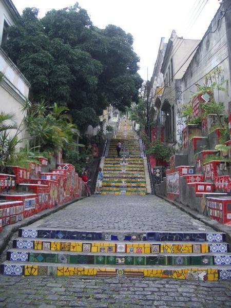 the colourfull steps at escadaria selaron