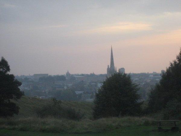 overlooking the city of Norwich