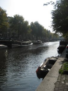 walking alongside a canal