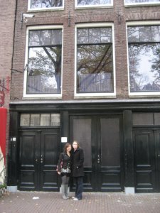 in front of Anne Frank Huis