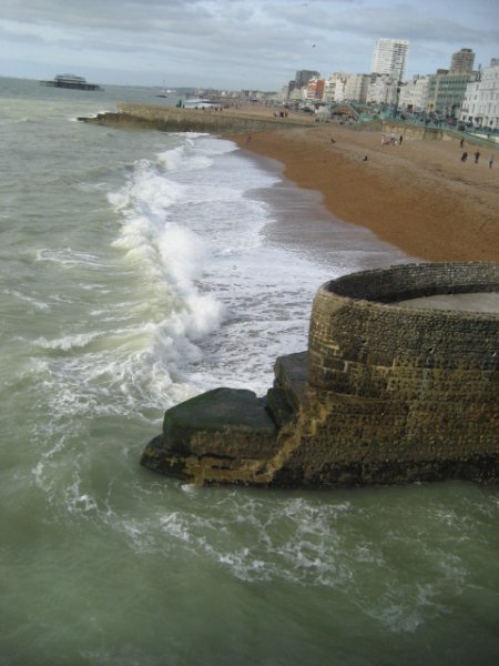 view of what used to be West Pier from Brighton Pier