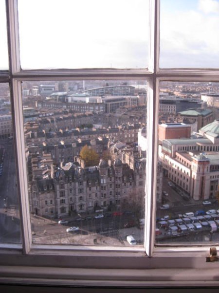 view of Edinburgh from castle museum