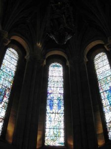 stained glass inside St. Vitus's Cathedral