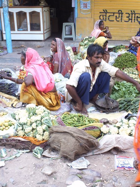 Women selling veg