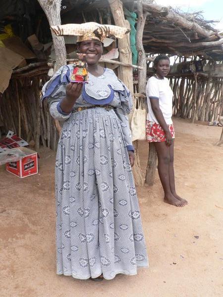 Local Botswana Lady with Doll