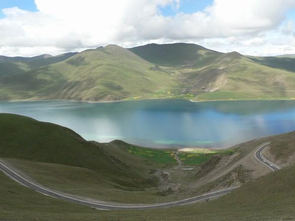 The Hills are Alive at Yamdrok Lake