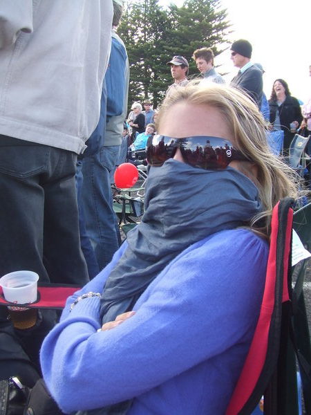Nat trying to keep warm!!