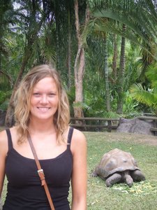 Me and The Giant Tortoise!!! I wanted to ride on him!!!