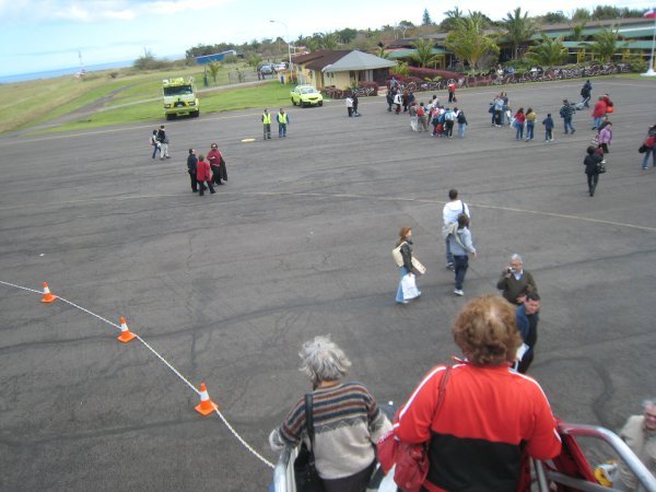 The airport at Easter Island
