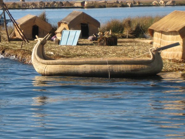 reed boats on Lake Titicaca
