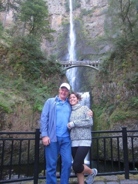 Malcolm and Lani at Multnomah Falls