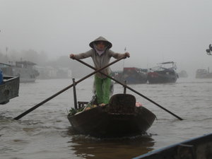 Rowing on the Mekong