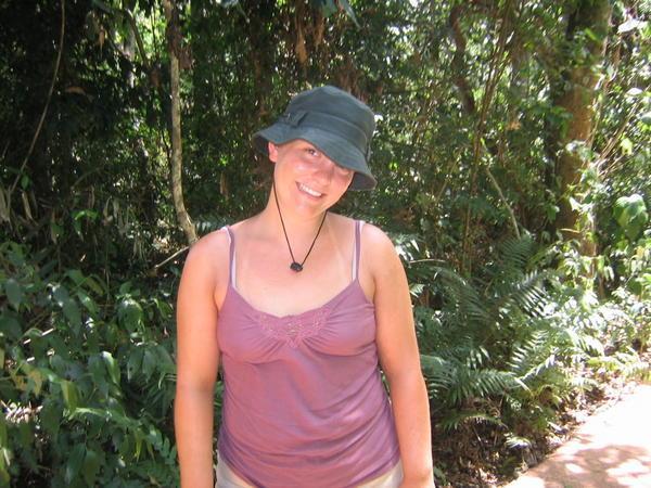 Jen looking the part for her rainforest expidition