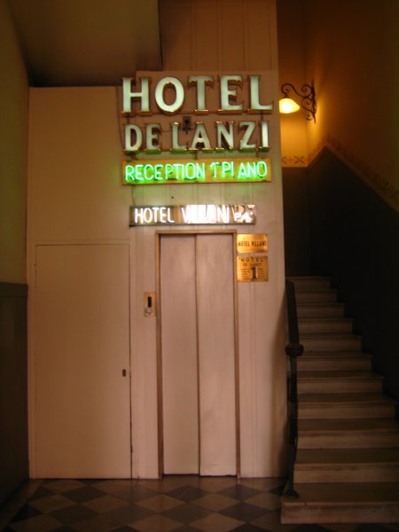 entrance to the hotel