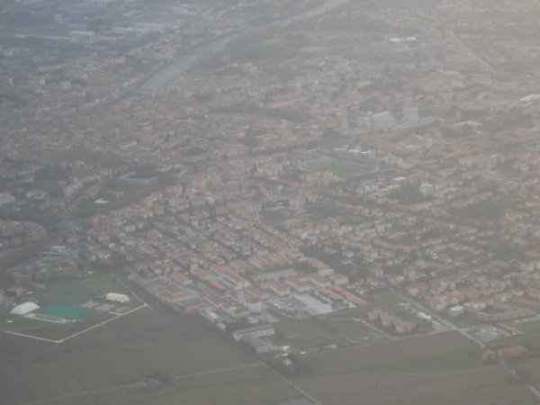 flying out of Pisa..