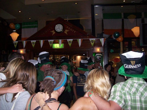 drunken irish dancing by the whole pub. hilarious!