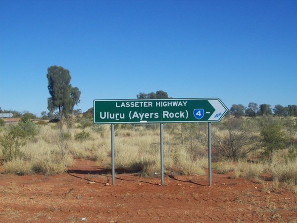 On the way to Uluru