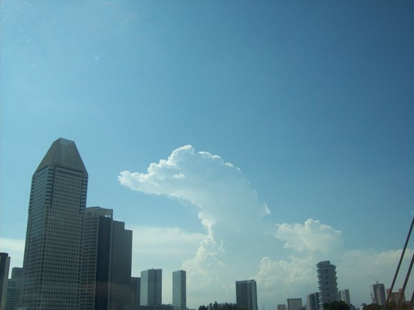 Strange cloud formation.
