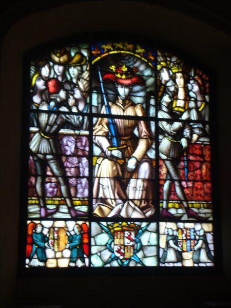 Stained glass in the throne room