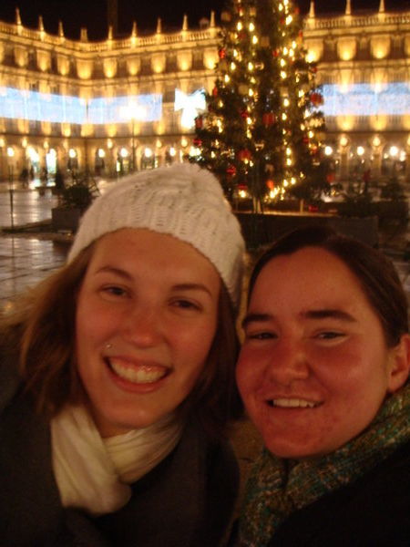 Andrea & I in the Plaza on her last night in Salamanca