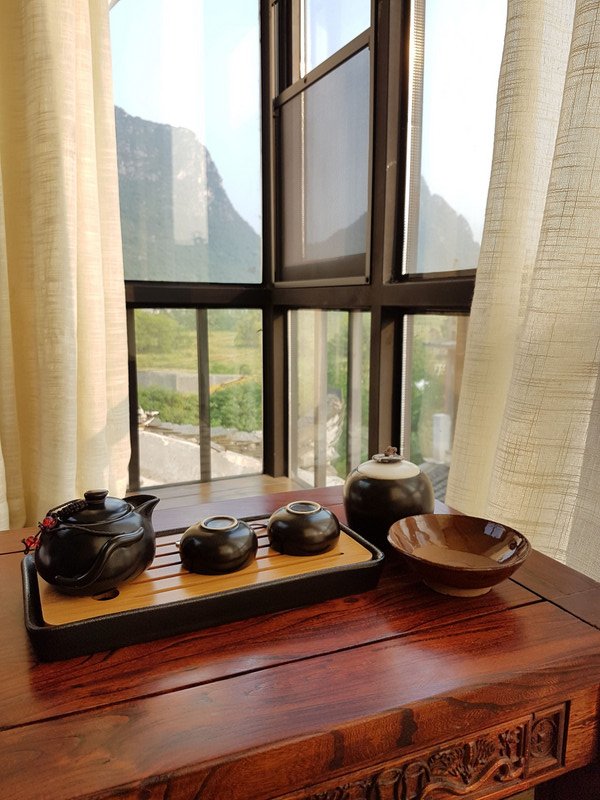 Lovely tea set and view in the room
