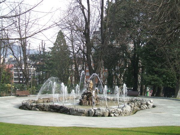 fountains in the park