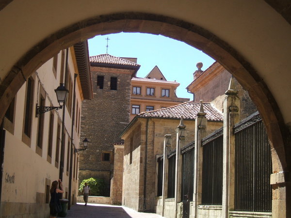 Looking through an archway