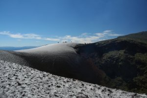 Snow pack at the summit