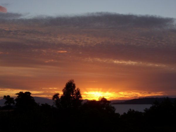 84 Sunset over Taupo - Xmas Day