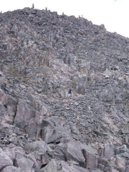 95 Can you spot Duncan climbing this mini mountain