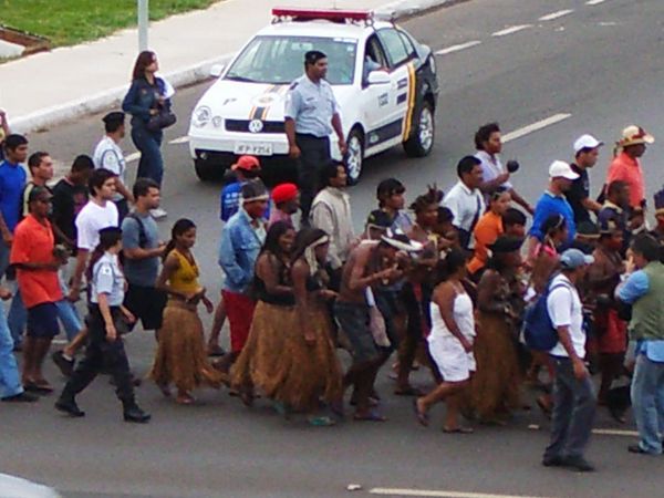 Demonstration der Indios