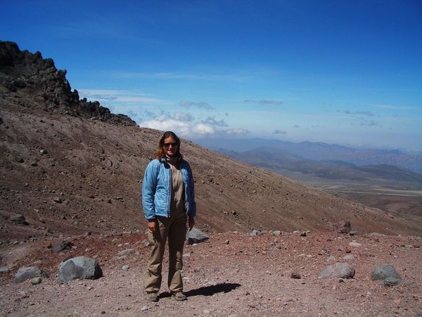 beim Vulkan Chimborazo - ich