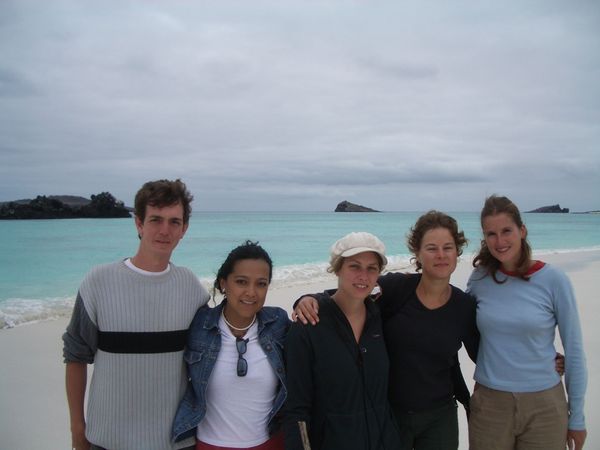 auf den Galapagos - Marc, Thelma, Andrea, Kerstin und ich