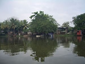 auf dem Rio San Juan - das kleine Dorf Boca de Sábolos