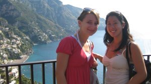 Maxann and I at the top of Positano