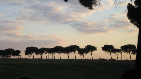 nice sunset outside of Rome