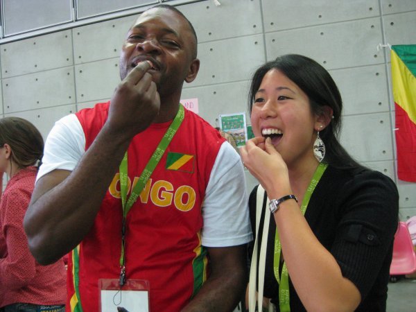 Eating caterpillars with a man from Congo