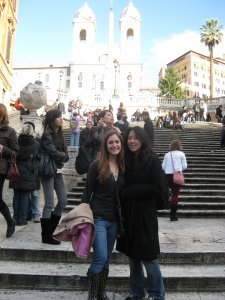 In front of the Spanish Steps