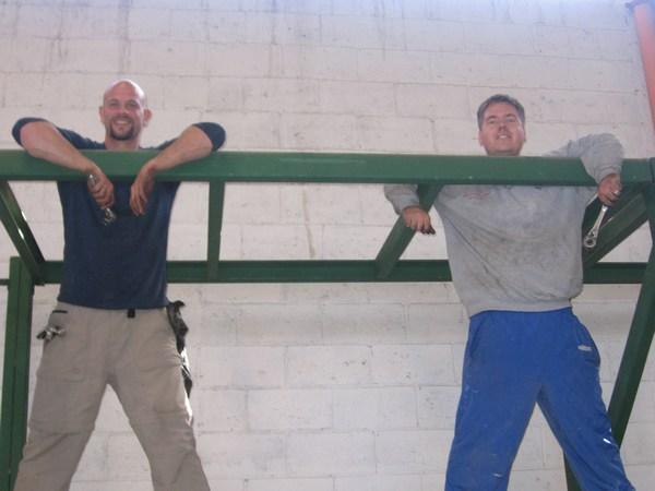 Shane and I removing the top brackets