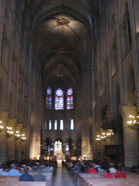 Looking down the cathedral