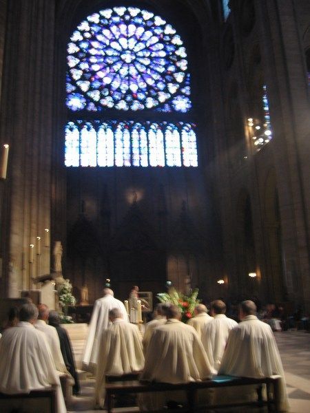 A service in process at the Notre Dame