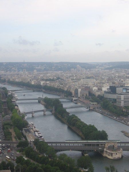 Looking down the Seine river
