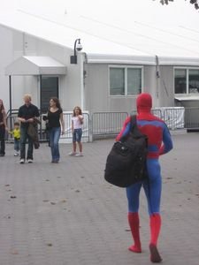 Hey, I even ran into Spiderman on his way to work