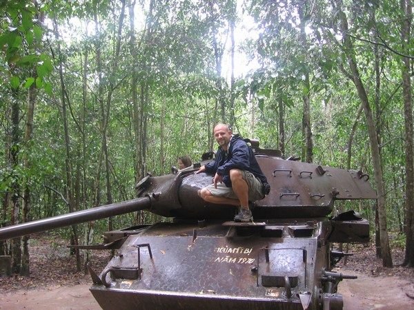 Hanging out on a disabled Tank 