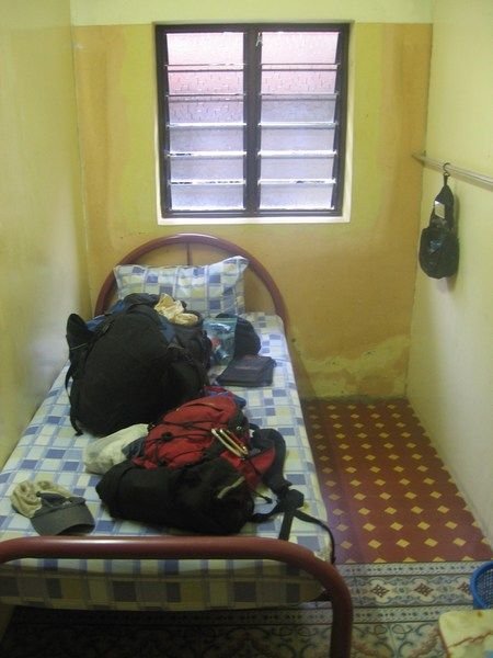 My room at 75 Traveller's Lodge or shall I say "the Penang prison cell"