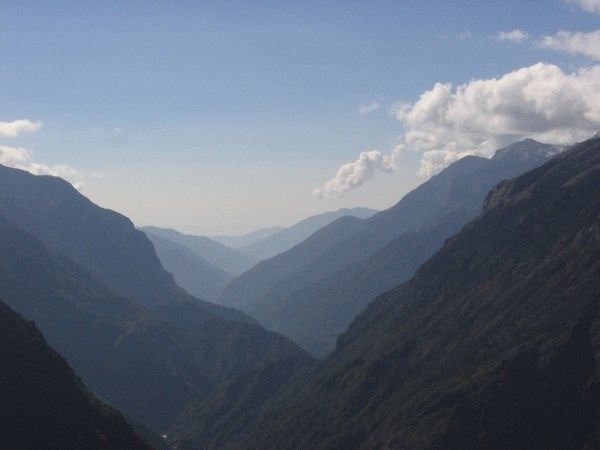 The valley that we hiked up from Lukla