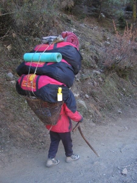 A porter packed to the hilt