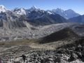 Looking down on the Khumbu glacier