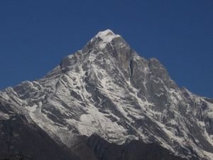 The first peak seen from Lukla